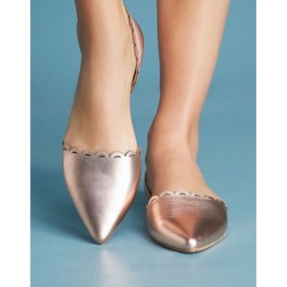 🆕NIB rare Seychelles rose gold leather flats - Picture 3 of 8